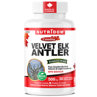 Nutridom Bois d'élan de velours canadien 500 mg, lyophilisé (30 capsules)