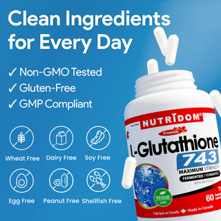 Fermented reduced glutathione 743 mg dietary supplement capsules