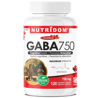 GABA 750 mg gamma aminobutyric acid supplement capsules