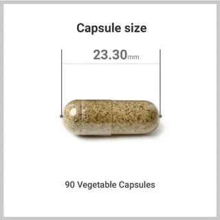 Gelatinized maca supplement bottle with red clover
