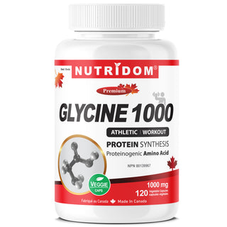 Glycine 1000 mg supplement 120 vegan capsules