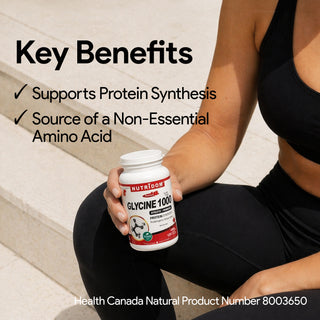 Glycine supplement bottle 1000 mg 120 vcaps