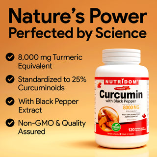 High-Potency Curcumin 8000 Formula with Black Pepper Extract