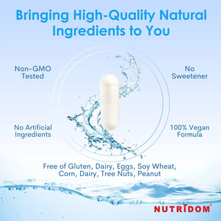 Hyaluronic acid vitamin C supplement bottle 120 vcaps