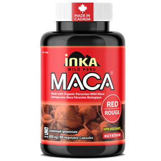 InkaMaca Organic Red Maca 800mg | Hormone Balance | 90 Vcaps