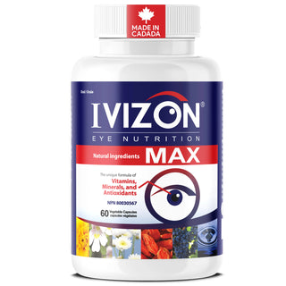IVIZON Max 500 mg eye health vision support supplement 60 vegan capsules