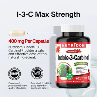 Indole 3 carbinol 400 mg estrogen metabolism support capsules