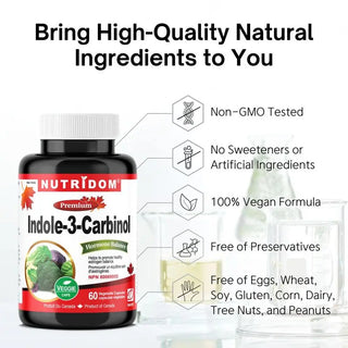 Indole 3 carbinol supplement bottle 400 mg 60 vcaps