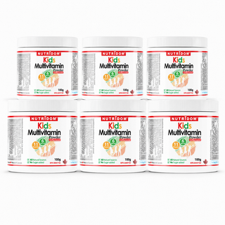 Kids Multivitamin Powder | Sugar Free | Vegan | Children's Daily Vitamins | 100g | 6 Pack