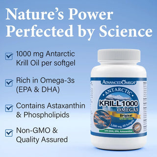 Krill Oil 1000 mg with astaxanthin and phospholipids supplement