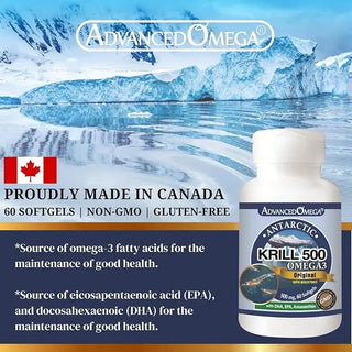 Krill oil 500 mg with astaxanthin omega 3 supplement