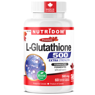 Nutridom L-Glutathione 500mg | High Purity | Cellular Health Formula | 60 Vcaps