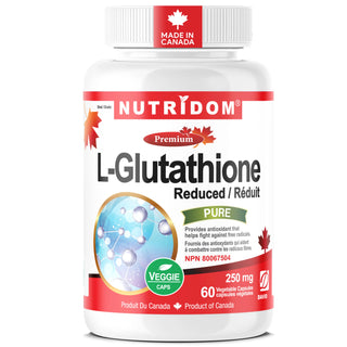L-Glutathione 250 mg reduced form antioxidant supplement 60 capsules