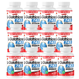 L-Glutathione 743mg | Reduced GSH | Fermented Antioxidant | 12 Pack