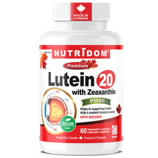 Nutridom Lutein 20 mg with Zeaxanthin | Eye Health Formula | 60 Vcaps