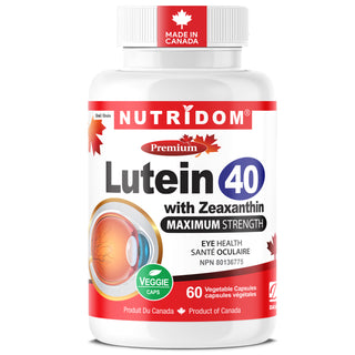 Nutridom Lutein 40 mg + Zeaxanthin 5 mg | Marigold Flower Extract | 60 V-Capules