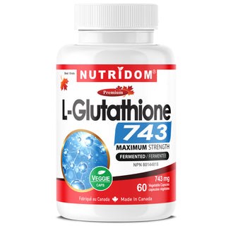 L glutathione 743 mg reduced GSH fermented supplement 60 vegan capsules