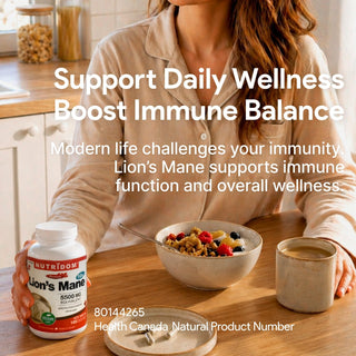Lion's mane mushroom 5500 mg QCE dietary supplement capsules