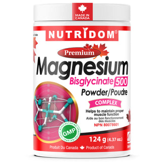 Nutridom Magnesium Bisglycinate Powder | 500 mg per 1/2 Teaspoon