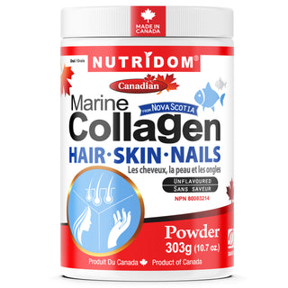 Nutridom Marine Collagen powder container on a white background