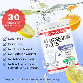 Magnesium citrate electrolyte powder supplement 30 servings