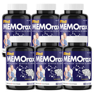 Memorax 500mg 6-Pack | Ginkgo, Sage, Rosemary| 360 Vcaps
