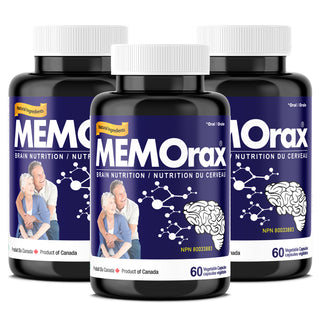 Memorax 500mg | Ginkgo, Sage, Rosemary & Lemon Balm | Cognitive Support | 60 Vcaps | 3 Pack