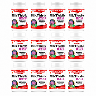 Milk Thistle 600mg | 80% Silymarin | Liver Support | 12 Pack