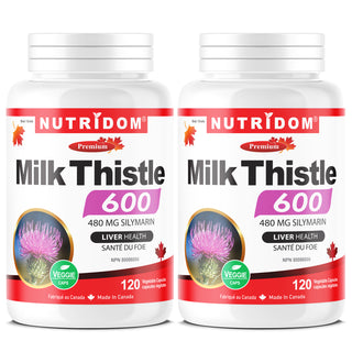 Milk Thistle 600mg | 80% Silymarin | Liver Support | 2 Pack