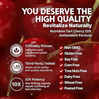 Montmorency tart cherry extract capsules dietary supplement