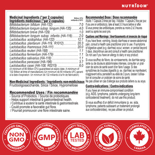 Nutridom Multi Probiotics | 80 Billion CFU | 14 Strains | 60 Vcaps - 3 Pack
