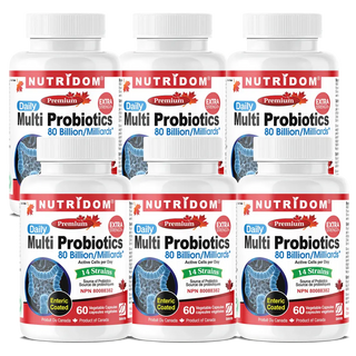 Multi Probiotics 80 Billion CFU | 14 Strains | 60 Vcaps | 6 Pack