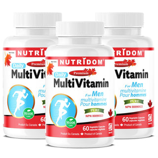 Multivitamin for Men | 28 Nutrients | Once-Daily | 60 Vcaps | 3-Pack