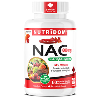 Nutridom NAC 600mg | Antioxidant & Detox Support | 60 Vcaps