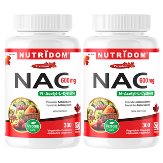 NAC 600mg | N-Acetyl-L-Cysteine | Antioxidant | 300 Vcaps 2-Pack