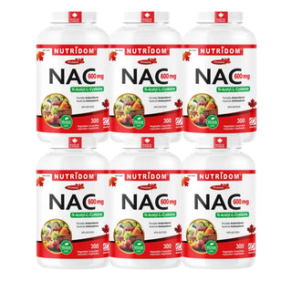 NAC 600mg | N-Acetyl-L-Cysteine | Antioxidant | 300 Vcaps | 6 Pack