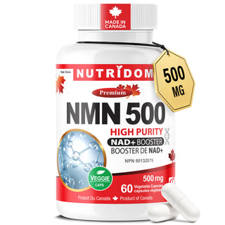 NMN 500 mg supplement NAD precursor 60 vegan capsules