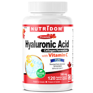 Nutridom Hyaluronic Acid with Vitamin C (60 Veggie Capsules)