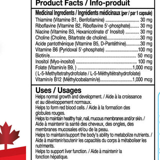 B Complex MAX | Active Forms | 10 B Vitamins | L-5-MTHF and Methylcobalamin | 120 Vegan Capsules