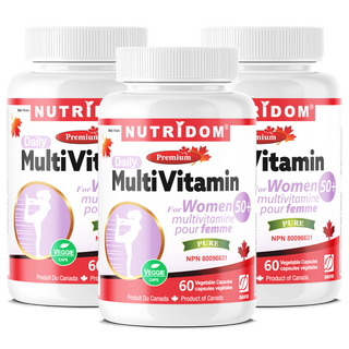 Multivitamin for Women 50+ | Bone, Eye & Immune Support | 60 Vcaps | 3 Pack
