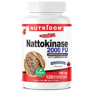 Nattokinase 2000 FU 120 DR Vcaps Health Canada Approved