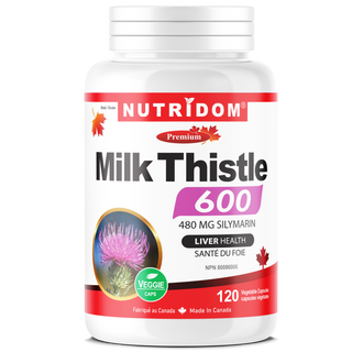 Milk Thistle 600mg | Silybum marianum | Standardized to 80% Silymarin | Liver Support | 120 Vegan Capsules