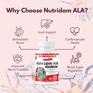 Nutridom Alpha Lipoic Acid 600mg | Antioxidant & Metabolism Support | 60 Vcaps