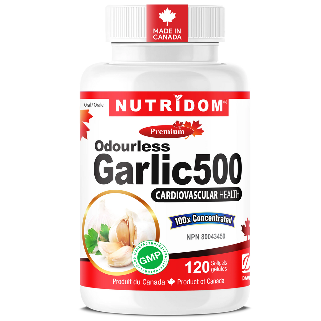 Odourless Garlic 500mg | Cardiovascular and Immune Support | 120 ...