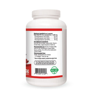 Nutridom Omega-3 | 1000 mg Canadian Harp Seal Oil | Natural DPA | 300 Softgels