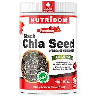 Organic raw black chia seeds 1 lb certified organic superfood