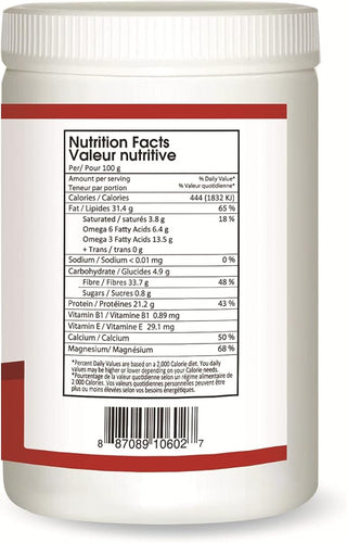 Organic raw chia seeds plant based nutrition supplement