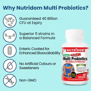 Probiotics 40 billion CFU 11 strains gut flora support supplement