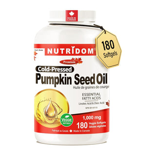Pumpkin Seed Oil 1000 mg | Linoleic & Oleic Acid | Cold Pressed 180 Softgels