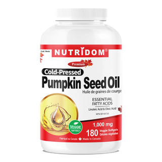 Pumpkin seed oil 1000 mg cold pressed 180 softgels omega 6 and oleic acid